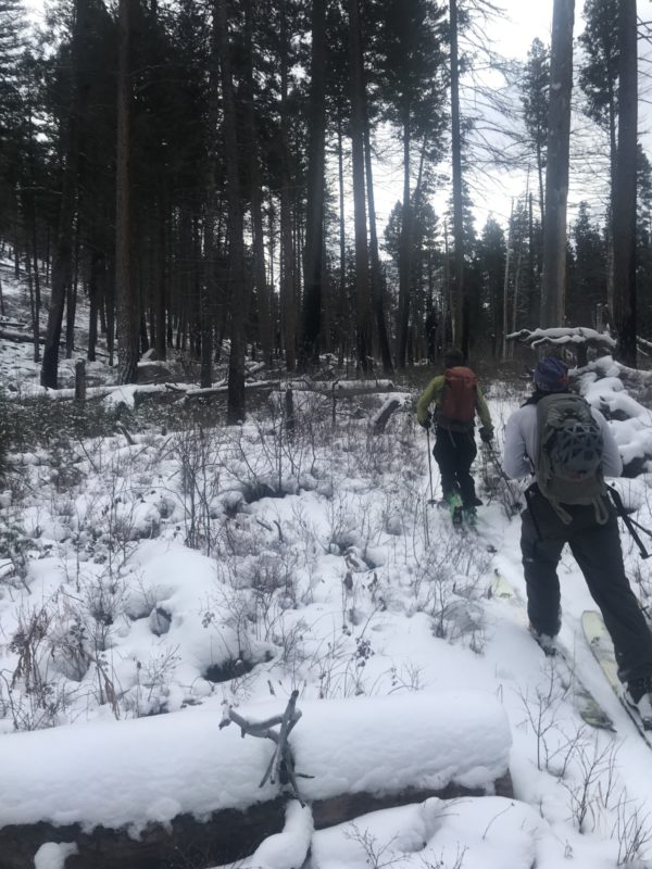 Thin snow conditions at 5000’ 