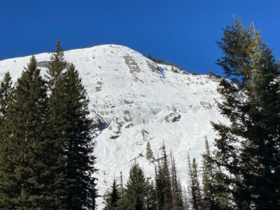 Feb 12, 2022: Wet slides off Slickrock in Lick Creek canyon. Likely occurred Wednesday or Thursday (9-10)