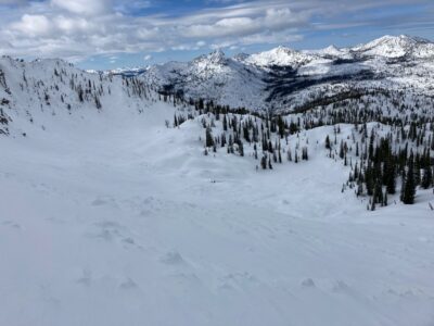 Mar 7, 2022: Debris from avalanche cycle last week