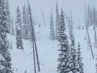 Dec 30, 2022: Natural avalanche observed Friday (12/30) on a NW aspect above Duck Lake. Likely ran Wednesday or Thursday
