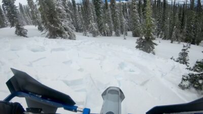 Jan 10, 2023: Snowbike-triggered avalanche near Council Mtn.
