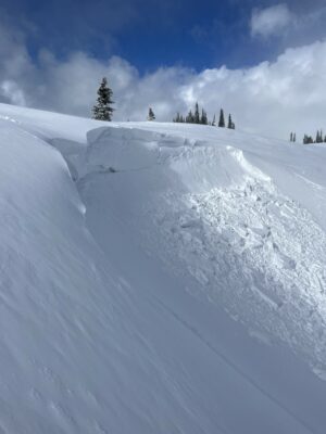 Feb 21, 2023: Wind slab avalanche reported from Tamarack Ski Patrol on Tuesday (02/21). 