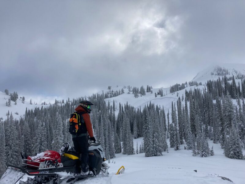Two snowmobile-triggered avalanches and one natural avalanche near Council Mtn Monday (02/06).
