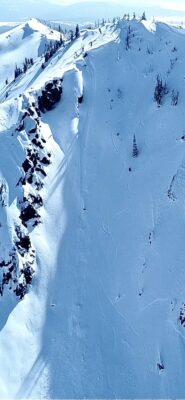 Mar 18, 2023: Drone image of the cornice break avalanche path