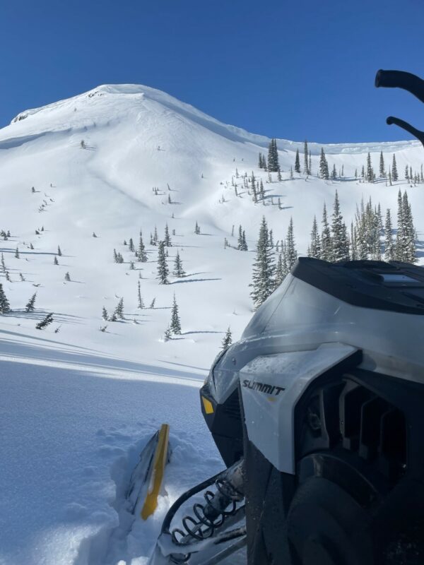 Some avalanches were barely visible and likely covered up from the strong winds that shaped the surface of the snow