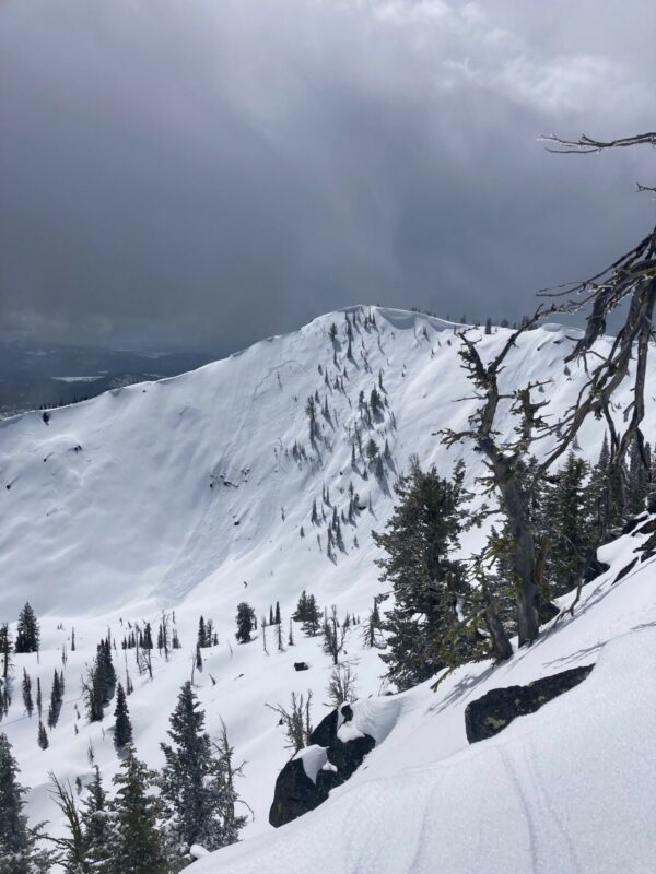 View from ridgeline to the north